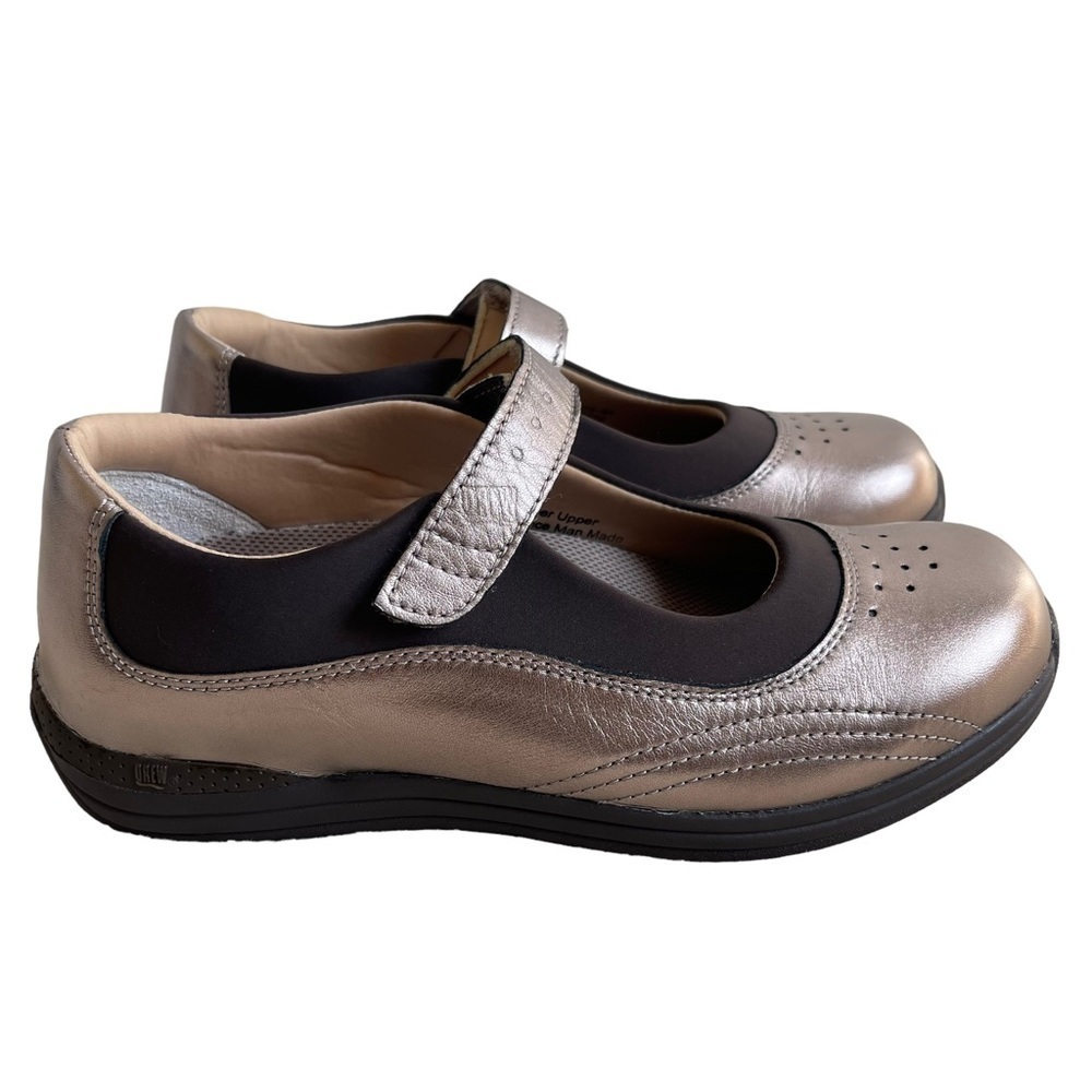 Drew Womens Rose Mary Jane Shoes Size 7 Grain Leather Cooper Metallic Orthopedic
